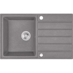 Laveo Margarita zlewozmywak granitowy 79x49 cm szary/grafitowy/onyx SBM511T