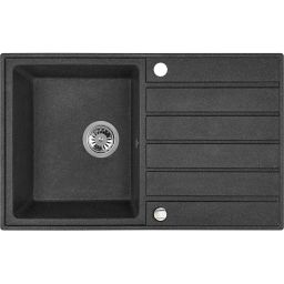 Laveo Margarita zlewozmywak granitowy 79x49 cm czarny SBM711T