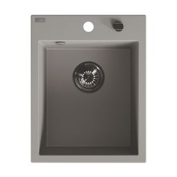 Laveo Monchichi zlewozmywak granitowy 50x39 cm szary SBO510Y
