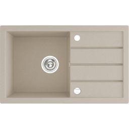 Laveo Trzynastka zlewozmywak granitowy 79x48 cm beżowy SBP411T