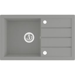 Laveo Trzynastka zlewozmywak granitowy 79x48 cm szary/grafitowy/onyx SBP511T