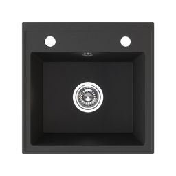 Laveo Trzynastka zlewozmywak granitowy 44x44 cm czarny SBP710T