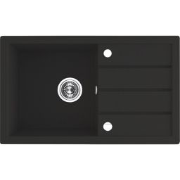 Laveo Trzynastka zlewozmywak granitowy 79x48 cm czarny SBP711T