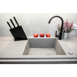 Laveo Pionier zlewozmywak granitowy 78x50 cm beżowy SBR413T