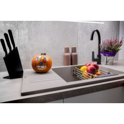 Laveo Pionier zlewozmywak granitowy 78x50 cm beżowy SBR413T