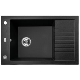 Laveo Pionier zlewozmywak granitowy 78x50 cm czarny SBR713T