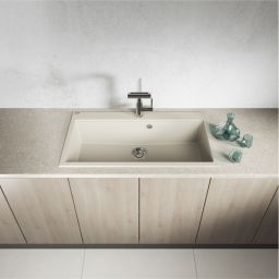 Laveo Tau zlewozmywak granitowy 90x50 cm beżowy SBT4109