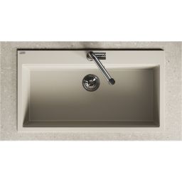 Laveo Tau zlewozmywak granitowy 90x50 cm beżowy SBT4109
