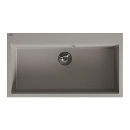 Laveo Tau zlewozmywak granitowy 90x50 cm szary SBT5109