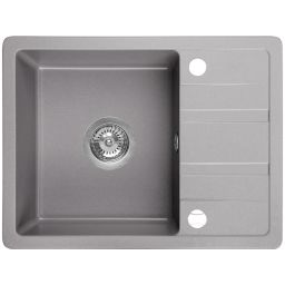 Laveo Stella zlewozmywak granitowy 58x44 cm szary/grafitowy/onyx SBY513T