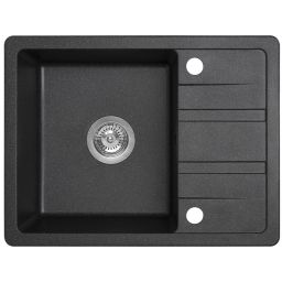 Laveo Stella zlewozmywak granitowy 58x44 cm czarny SBY713T