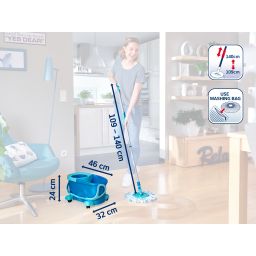 Leifheit Clean Twist Mop Ergo mop z wiadrem na kółkach 52102