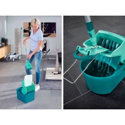 Leifheit Profi Compact zestaw mop 42 cm z drążkiem 140 cm i wiadrem 8 l 55092