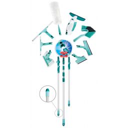 Leifheit System Profi zestaw mop Micro Duo 42 cm z drążkiem 140 cm i wiadrem 8 l 55096