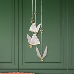 Light Prestige Mariposa lampa wisząca 3x24 W przezroczysta-złota LP-1715/3P