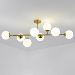 Light Prestige Dorado lampa podsufitowa 8x40W biała-złota LP-002/8P