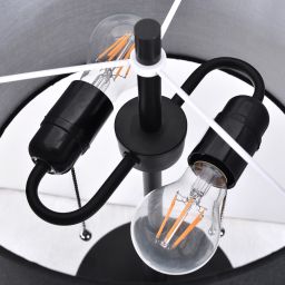 Light Prestige Fogo lampa stołowa 2x15 W czarna LP03042TBK