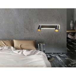 Light Prestige Parma lampa podsufitowa 2x5 W czarna LP-0612/2WSBK