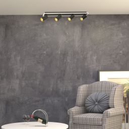 Light Prestige Parma lampa podsufitowa 4x50W czarny/złoty LP-0612/4CBK