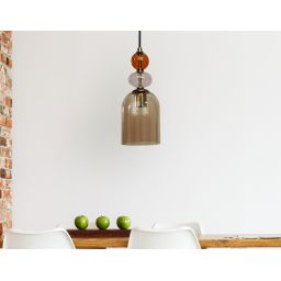 Light Prestige Tropea lampa wisząca 1x15 W bursztynowa LP-2004/1PMAM