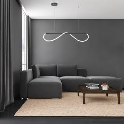 Light Prestige Meleca lampa wisząca 1x36 W biała-czarna LP-2345/1PMBK