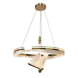 Light Prestige Marissa lampa wisząca 2x33 W złota LP-2515/1P Cristal GD
