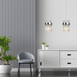 Light Prestige Vetro lampa wisząca 2x10 W chrom LP-2910/2L CH