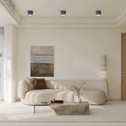 Light Prestige Kendal lampa podsufitowa 1x7 W czarna LP63311SMR1BK