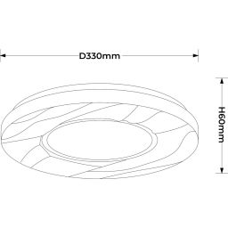 Light Prestige Tenaro plafon 1x16 W biały LP-7312/1C-33 WH