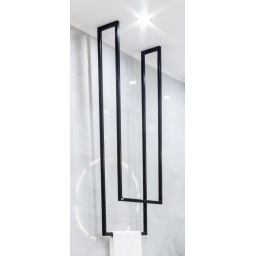 Outlet - LaVita Mindoro wieszak na ręcznik 120x45 cm czarny mat