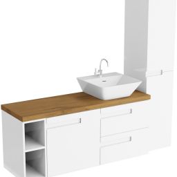 LaVita Floryda szafka 20x40 cm podblatowa moduł wąski biała