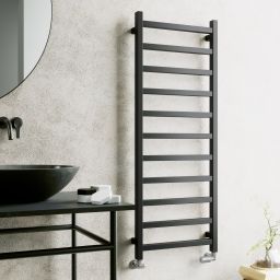 LaVita Lungo grzejnik łazienkowy dekoracyjny 132x50 cm czarny