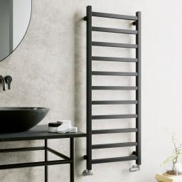 LaVita Lungo grzejnik łazienkowy dekoracyjny 96x50 cm czarny