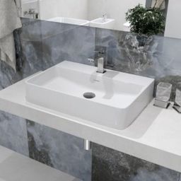 LaVita Altaya umywalka 50x43 cm prostokątna nablatowa biała