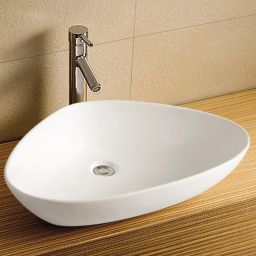 LaVita Triango 59x39 cm umywalka nablatowa biały połysk