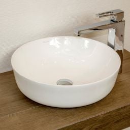 LaVita Cordoba Slim umywalka 41,5x41,5 cm nablatowa biały połysk