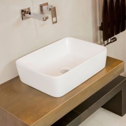 LaVita Luneza Grande umywalka 52x41 cm prostokątna nablatowa biała