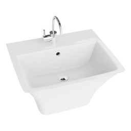 LaVita Ribera umywalka 53x44 cm ścienna biały połysk