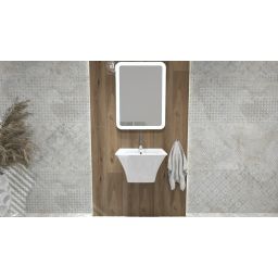 LaVita Ribera umywalka 53x44 cm ścienna biały połysk