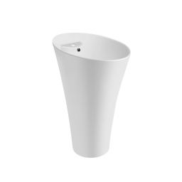 LaVita Soft umywalka 42,5x42,5 cm owalna wolnostojąca biała