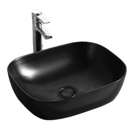 LaVita Redondo Black umywalka 46,5x37,5 cm nablatowa czarny mat