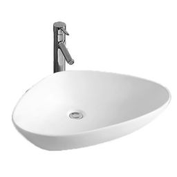 LaVita Triango 59x39 cm umywalka nablatowa biały połysk