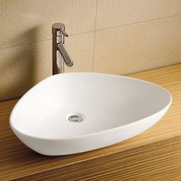 LaVita Triango 59x39 cm umywalka nablatowa biały połysk