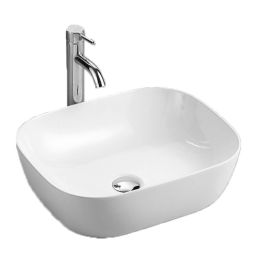 LaVita Giro umywalka 49x39,5 cm nablatowa biały połysk