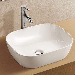 LaVita Giro umywalka 49x39,5 cm nablatowa biały połysk