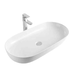 LaVita Verso Grande umywalka 80x40 cm nablatowa biały połysk