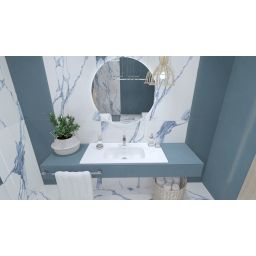 LaVita Minnesota umywalka 61x46,5 cm meblowa prostokątna biały połysk