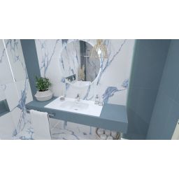 LaVita Minnesota umywalka 81x46,5 cm wpuszczana prostokątna biały połysk