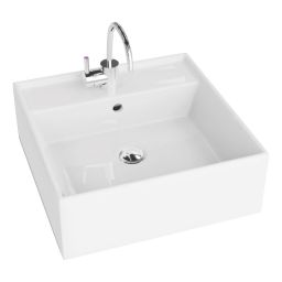 LaVita La Gromera umywalka 41x41 cm nablatowa biały połysk