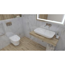 LaVita Toro umywalka 70,5x39 cm nablatowa biały połysk